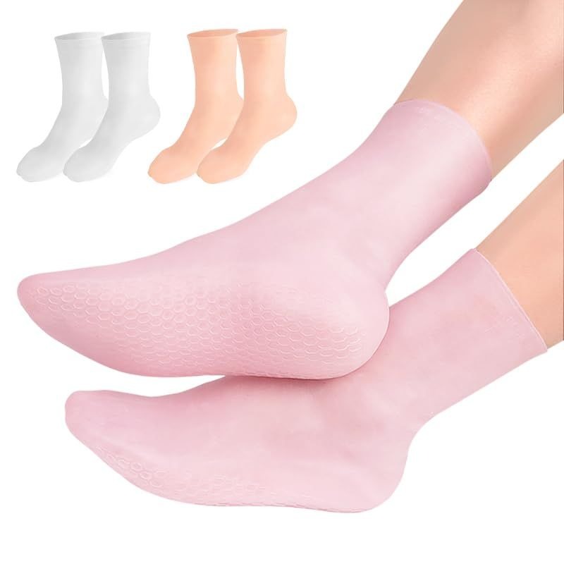 1 Pair Silicone Moisturizing Gel Heel Socks