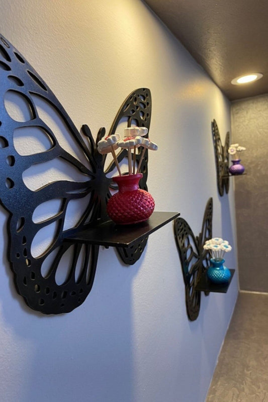 Wooden Leaf Wall Shelf